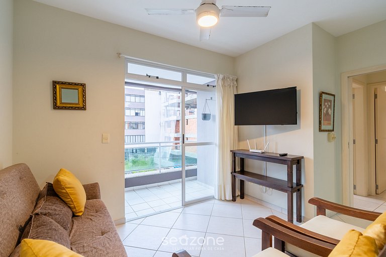 Apto c/ Churrasqueira a 190m da Praia PGA0205