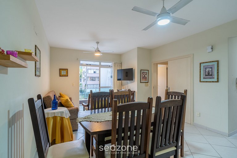 Apto c/ Churrasqueira a 190m da Praia PGA0205