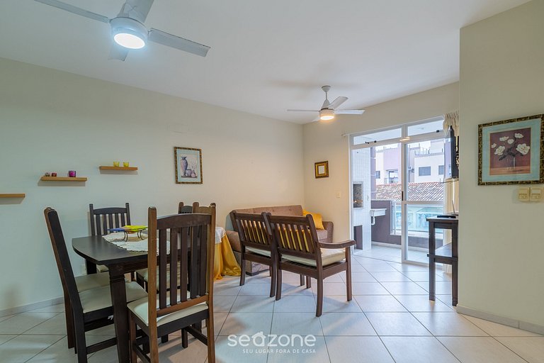 Apto c/ Churrasqueira a 190m da Praia PGA0205