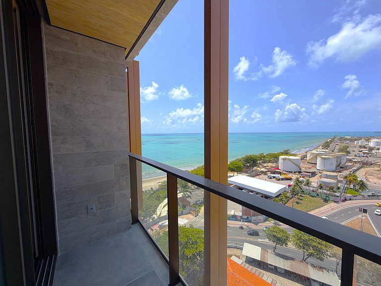 Studio em Maceió c/ varanda e vista mar NWT1315