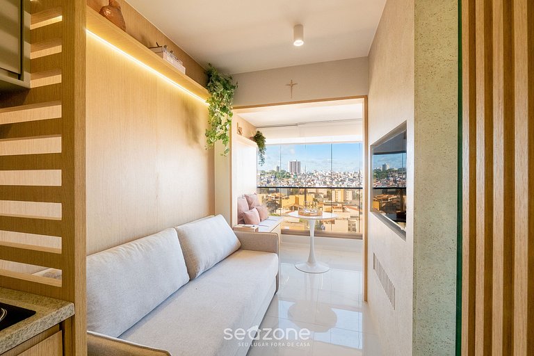 Apto en Cond. c/ Piscina 750 m de la Playa SMT1119