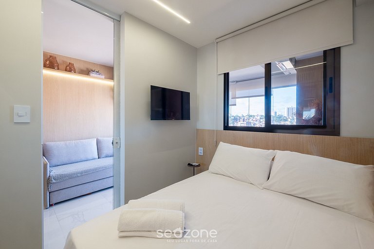 Apto en Cond. c/ Piscina 750 m de la Playa SMT1119