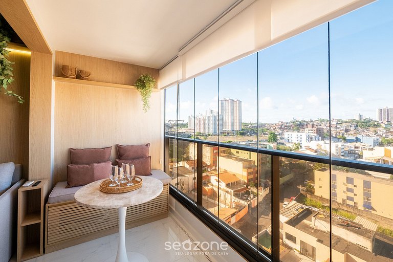 Apto en Cond. c/ Piscina 750 m de la Playa SMT1119