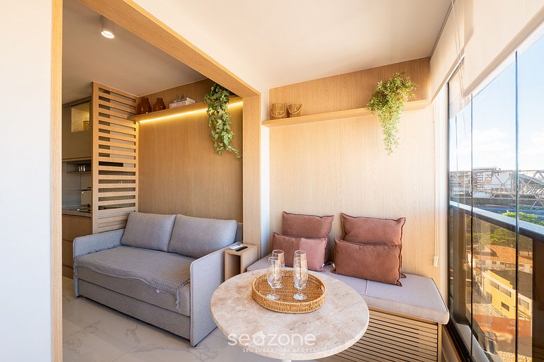 Apto en Cond. c/ Piscina 750 m de la Playa SMT1119