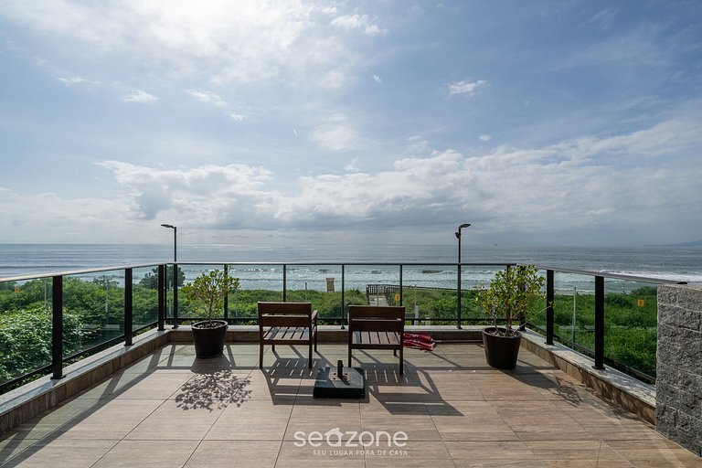 Apto vista mar em cond pé na areia VAC0603