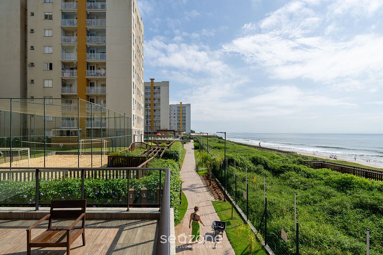 Apt frente mar com varanda Itajubá VAC0201