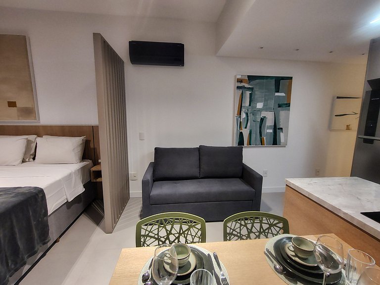 Studio en edif. c/ piscina a 220 m del mar ETB0215