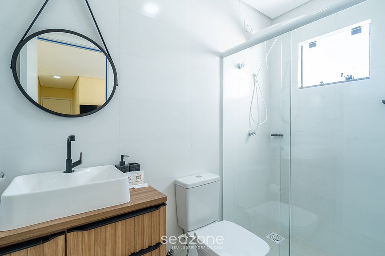 Studio c/ varanda a 10m da Praia, Campeche AAR0303