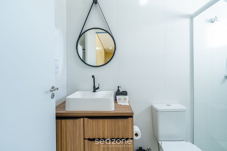 Studio c/ varanda a 10m da Praia, Campeche AAR0303