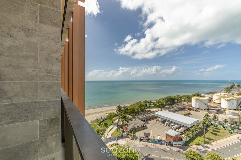 Studio en Maceió c/ balcón y vista al mar NWT1315