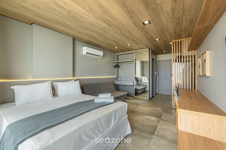 Studio em Maceió c/ varanda e vista mar NWT1315