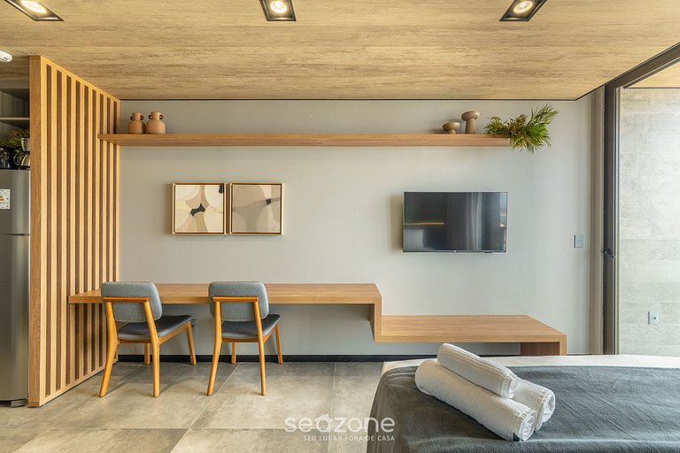 Studio em Maceió c/ varanda e vista mar NWT1315