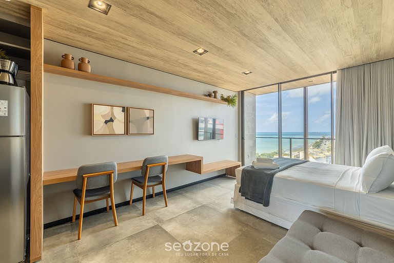 Studio en Maceió c/ balcón y vista al mar NWT1315