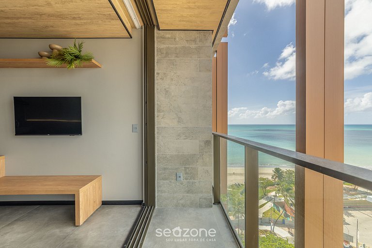 Studio en Maceió c/ balcón y vista al mar NWT1315