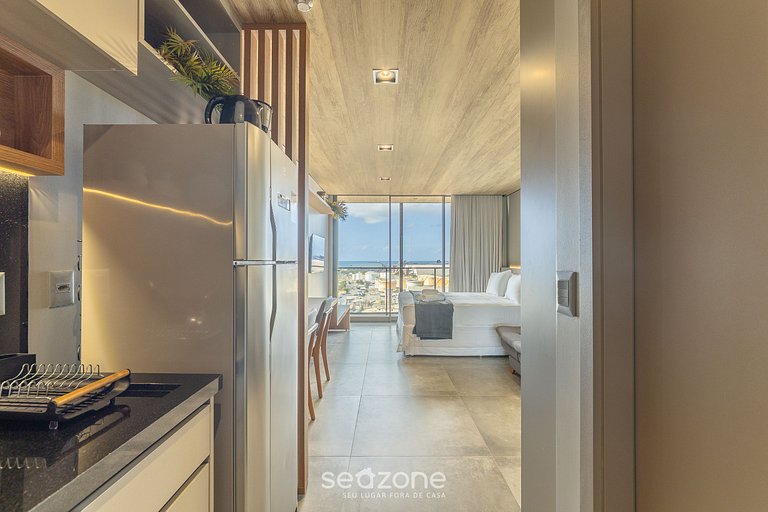 Studio em Maceió c/ varanda e vista mar NWT1315