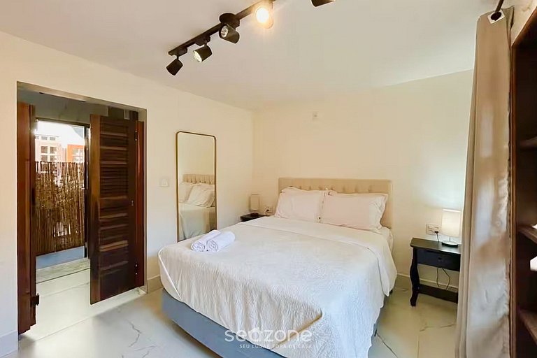 Apto c/ jacuzzi e jardim a 350m da Praia PSN002