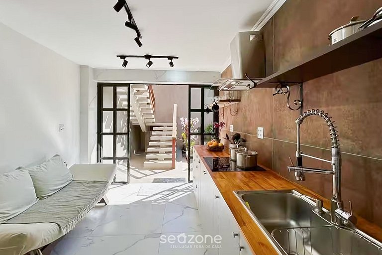 Apto c jacuzzi y jardín, 350 m de la Playa PSN002