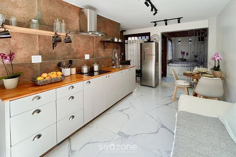 Apto c/ jacuzzi e jardim a 350m da Praia PSN002