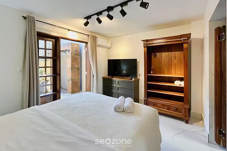 Apto c/ jacuzzi e jardim a 350m da Praia PSN002