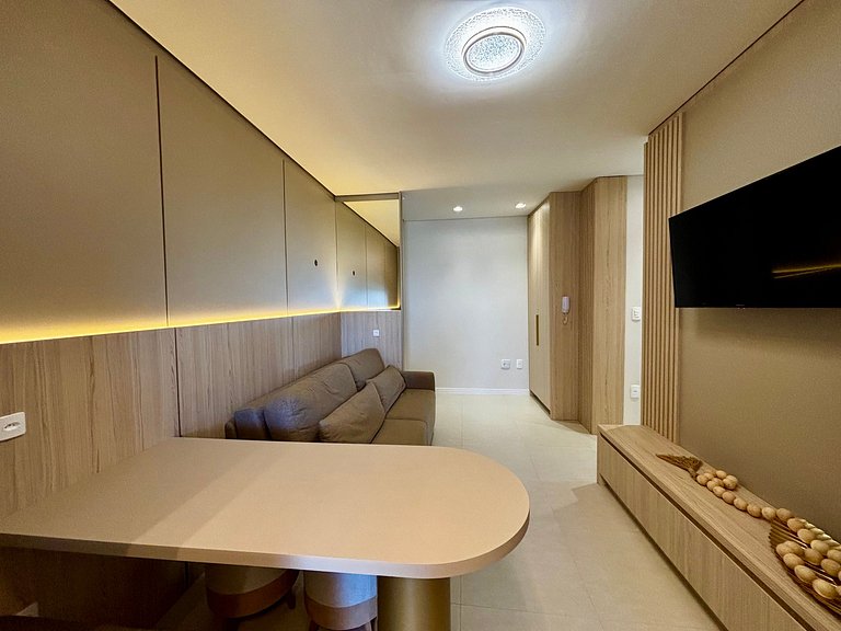 Apto c/ 2D, parrilla y vista mar Itapema LPR1302