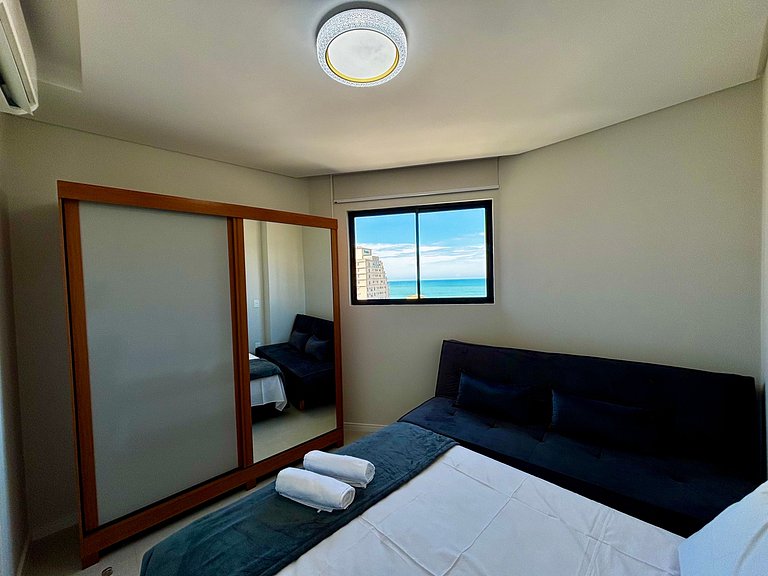 Apto c/ 2Q churrasq. e vista mar, Itapema LPR1302