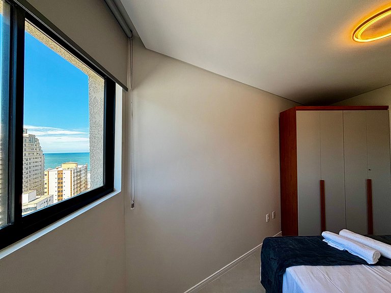 Apto c/ 2D, parrilla y vista mar Itapema LPR1302