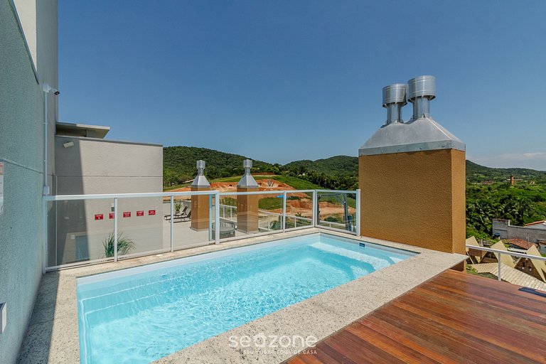 Apartamento c/ Churrasqueira 600m da Praia OBP0305