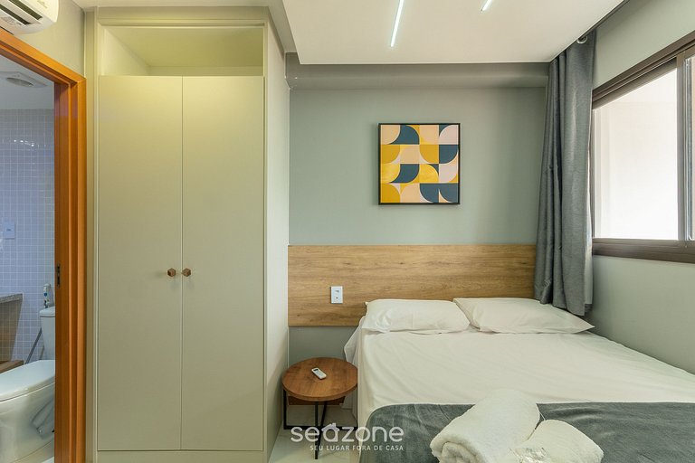 Apto en Cond. c/ Piscina 750 m de la Playa SMT0503