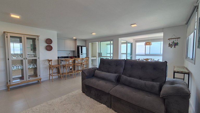 Apt 3Qt c/ Vista mar e churrasq. SHC1601