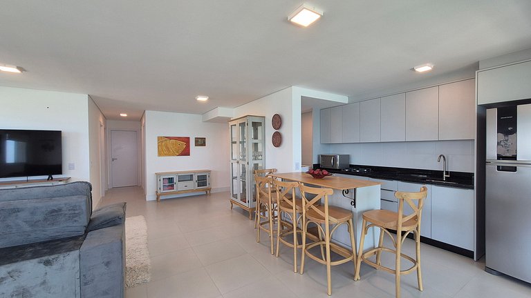 Apt 3Qt c/ Vista mar e churrasq. SHC1601