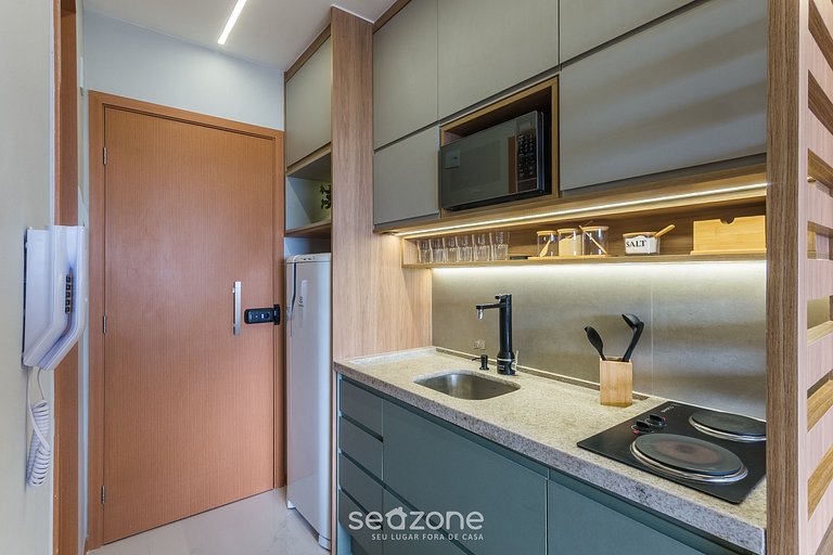 Estudio en Cond. con Piscina, 750m del mar SMT0622