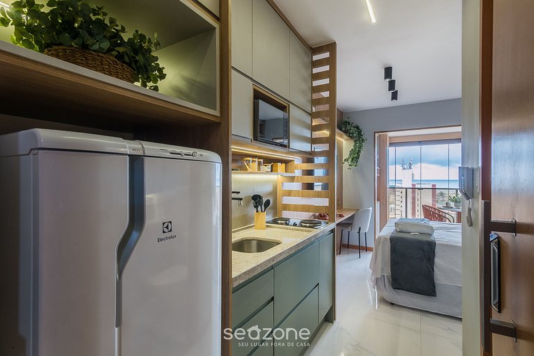 Estudio en Cond. con Piscina, 750m del mar SMT0622