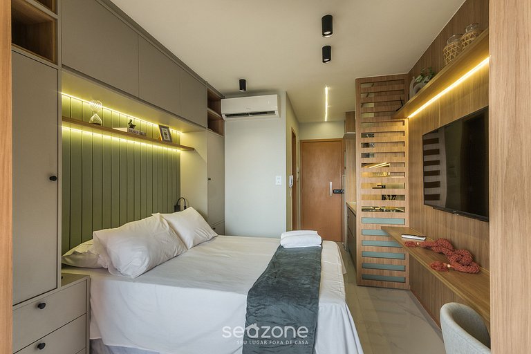 Estudio en Cond. con Piscina, 750m del mar SMT0622