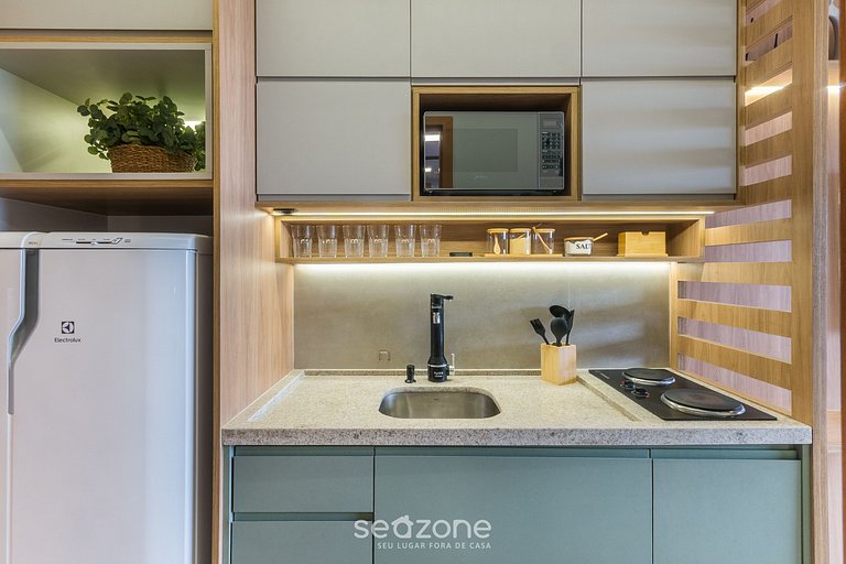 Estudio en Cond. con Piscina, 750m del mar SMT0622