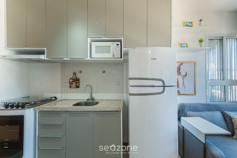 Apto vista mar a 160m da Praia - SAA0907