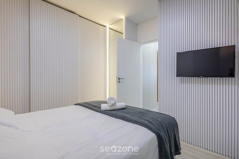 Apto c/ 3 suítes, churrasq. e vista mar DEN1301