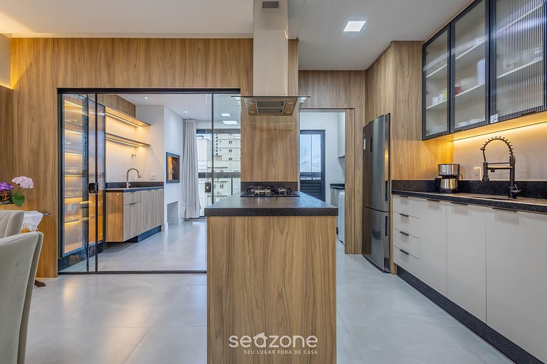 Apto con 3 suites, parrilla y vista al mar DEN1301