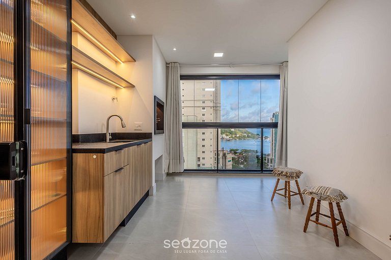 Apto con 3 suites, parrilla y vista al mar DEN1301