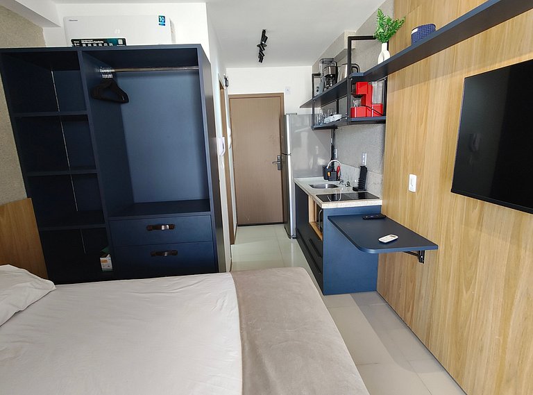 Estúdio em Edf. c/ Piscina a 60 m do mar JDN0115