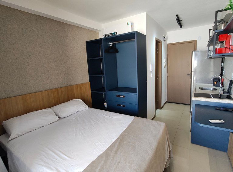 Estúdio em Edf. c/ Piscina a 60 m do mar JDN0115