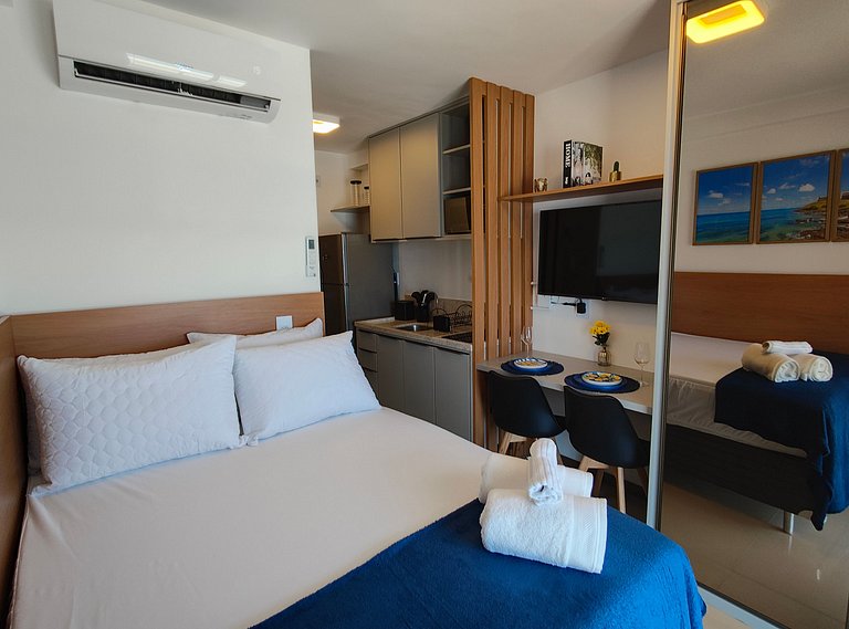 Studio c/ vista al mar en cond. c/ piscina JDN0705