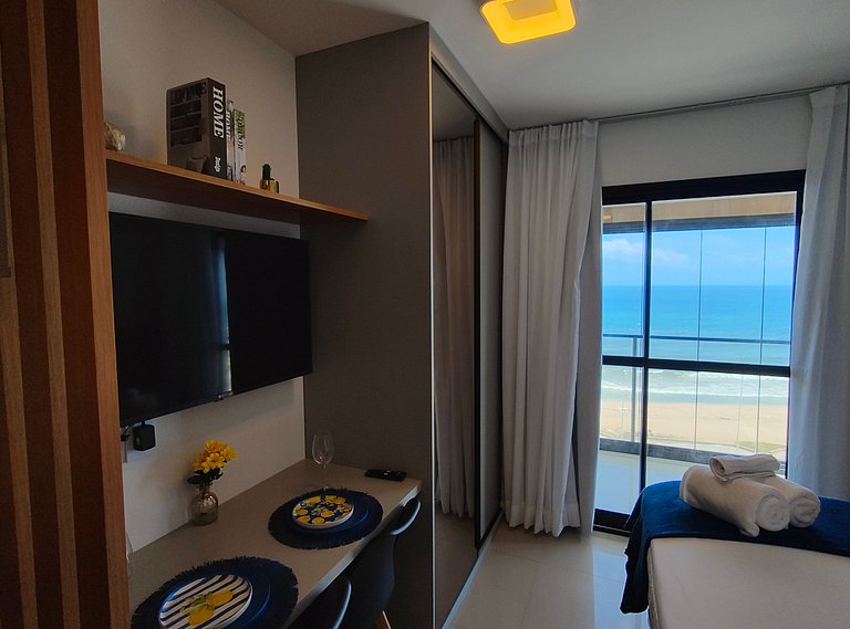 Studio c/ vista al mar en cond. c/ piscina JDN0705