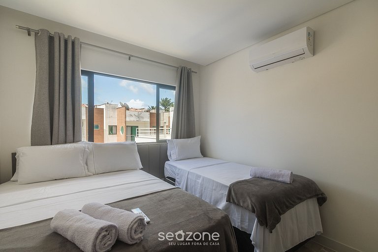 Apto c/ balcón a 350 m de la Playa PRY0106