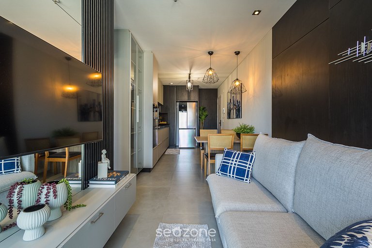 Apto c/ Varanda 220m da Praia em Itapema FFS1504