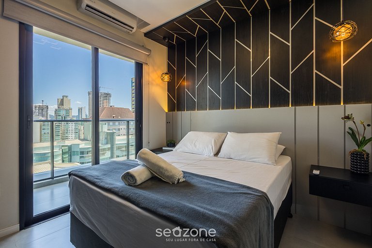 Apto c/ Varanda 220m da Praia em Itapema FFS1504