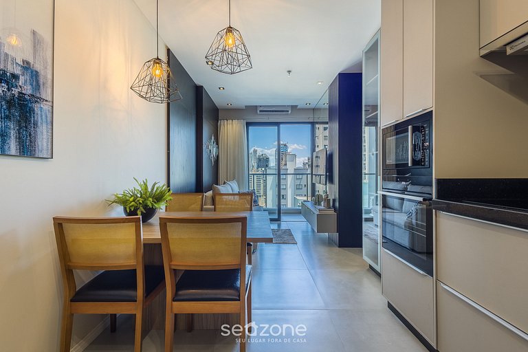 Apto c/ Balcón 220 m de la Playa - Itapema FFS1504