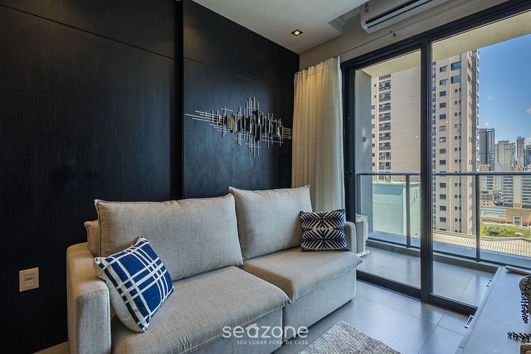 Apto c/ Varanda 220m da Praia em Itapema FFS1504