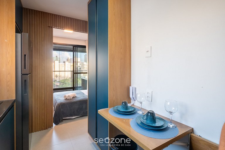 Studio em edf. c/ piscina a 500m da Praia ZNB0801