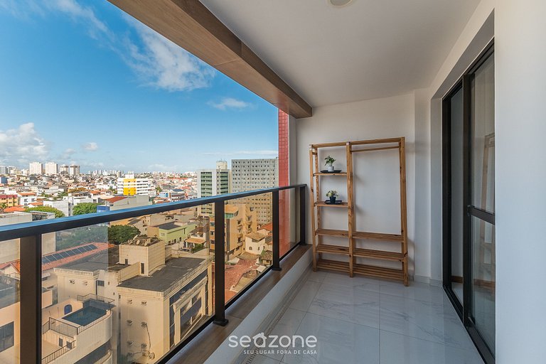 Apto c/ varanda a 750m do mar em Salvador SMT0916