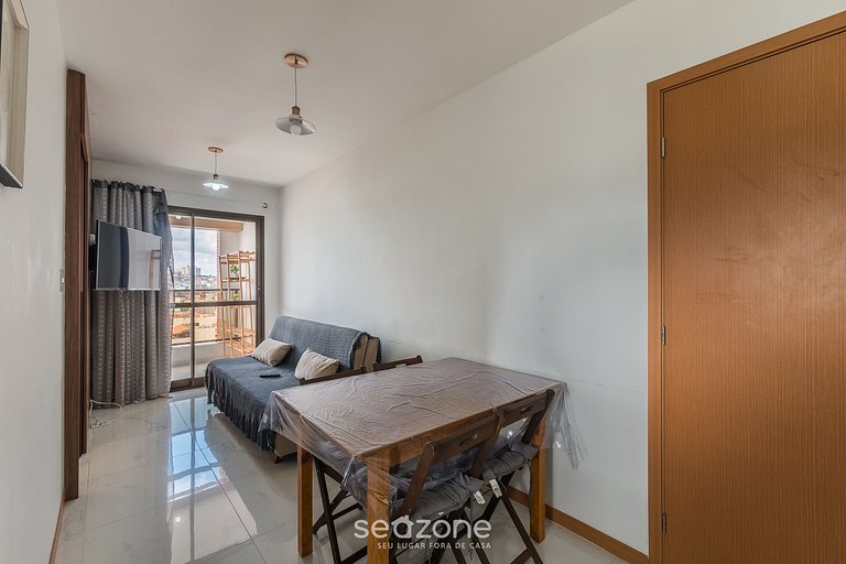 Apto c/ varanda a 750m do mar em Salvador SMT0916